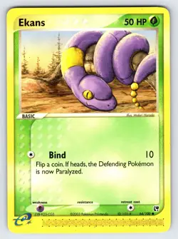 Ekans 64/100 2003 EX Sandstorm Pokemon Card TCG Nintendo e-Series Common - Lp - Image 1
