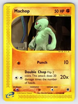 Machop 117/165 2002 Expedition Pokemon Card TCG WOTC Vintage Nintendo - Mp - Image 1