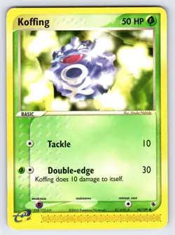 Koffing 54/109 2003 EX Ruby & Sapphire Pokemon Card TCG e-Reader Common - Lp/Mp - Image 1