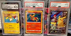 Pokemon Graded Card Lot -futsal Pikachu ,Charizard Uk Promo , pikachu V - Image 1