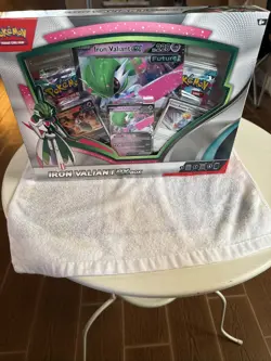 IRON VALIANT EX BOX Pokemon TCG 4 Booster Packs + 4 Foil Promo Cards SEALED NEW - Image 1