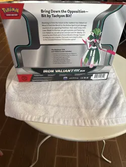 IRON VALIANT EX BOX Pokemon TCG 4 Booster Packs + 4 Foil Promo Cards SEALED NEW - Image 3