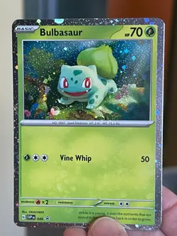 POKEMON BULBASAUR SVP 046 NM PROMO BLACK STAR COSMOS WITH SWIRL HOLOFOIL CARD - Image 1