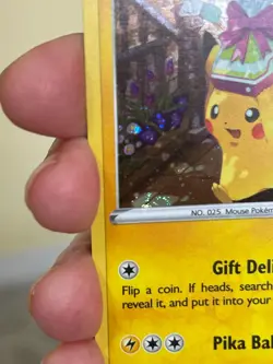 POKEMON PIKACHU SWSH234 POKEMON GO PROMO BLACK STAR COSMOS HOLO SWIRL NM CARD - Image 4