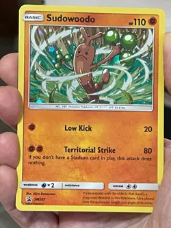 POKEMON SUDOWOODO SM207 PROMO BLACK STAR COSMOS HOLOFOIL NM CARD - Image 1