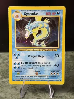 🔥 Gyarados #6/102 | Unlimited Holo Rare LP | Base Set (1999) Pokemon Card - Image 1