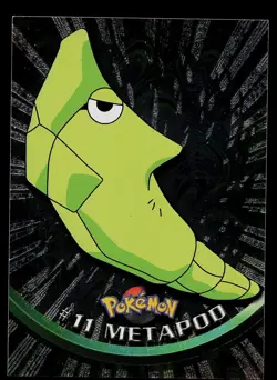 Pokemon Card - Topps Black Logo TV Animation Edition Metapod #11 Foil Rays - Image 1