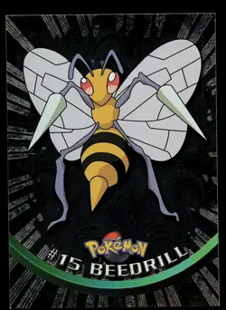 Pokemon Card - Topps Black Logo TV Animation Edition Beedrill #15 Foil Rays - Image 1