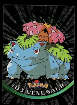 Pokemon Card - Topps Black Logo TV Animation Edition Venusaur #03 Foil Rays - Image 1