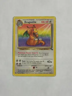 Dragonite 19/62 Fossil Non-Holo LP - Pokemon Card TCG Vintage - Image 1