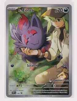 SV: Scarlet & Violet Promo Cards #189 N's Zorua Pokemon Center Stamp - Image 1