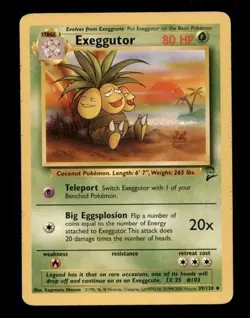 4X Pokemon Card WOTC Exeggutor (Base Set 2) 39/130 MODERATELY PLAYED Non-Holo!!! - Image 1