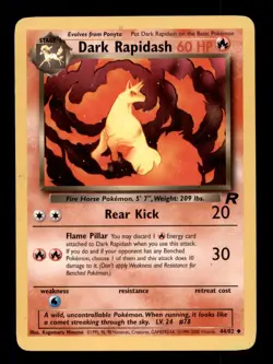 3X Pokemon Card WOTC Dark Rapdiash Team Rocket 44/82 MODERATELY PLAYED Non-Holo! - Image 1