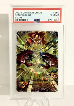 PSA10 Dragon Ball Heroes MM2-SEC Son Goku:GT Japan Trading Card - Image 1