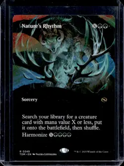 2025 Magic MTG Dragonstorm Nature's Rhythm Foil Rare #0349 - Image 1