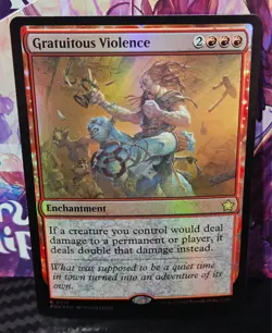 magic the gathering - FOIL! - Gratuitous Violence - Enchantment - Rare - Red - Image 1
