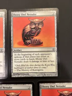5x Ebony Owl Netsuke Saviors of Kamigawa MTG Magic the Gathering NM UP X5 - Image 3