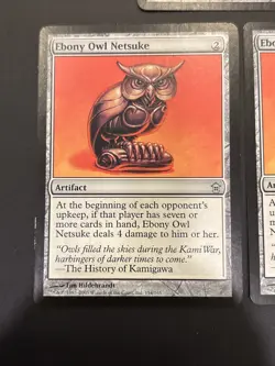 5x Ebony Owl Netsuke Saviors of Kamigawa MTG Magic the Gathering NM UP X5 - Image 4