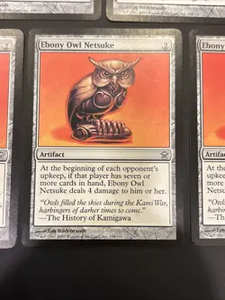 5x Ebony Owl Netsuke Saviors of Kamigawa MTG Magic the Gathering NM UP X5 - Image 5