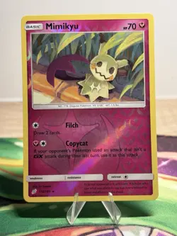 Mimikyu 112/181 SM Team Up Reverse Holo Rare Pokemon Card NM Near Mint - Image 1
