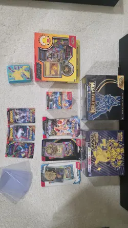 Pokemon TCG Sealed Lot ETBs Booster Bundle Blisters Packs + Card Savers/Sleeves - Image 2