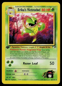 Pokemon Card - Erika's Victreebel 1st Edition Gym Heroes 26/132 Rare - Image 1