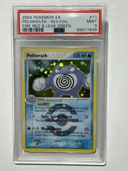 2004 Pokemon EX Fire Red & Leaf Green - Poliwrath Rev.Foil #11 PSA 9 MINT - Image 1