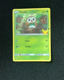 2021 Pokemon TCG English McDonald's Collection Holo 7/25 Rowlet HC22 - Image 1
