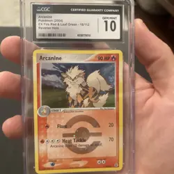 2004 Pokemon Arcanine Reverse Holo 18 CGC 10 Gem Mint EX Fire Red Leaf Green - Image 3