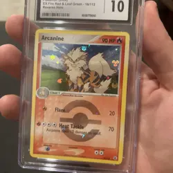 2004 Pokemon Arcanine Reverse Holo 18 CGC 10 Gem Mint EX Fire Red Leaf Green - Image 4