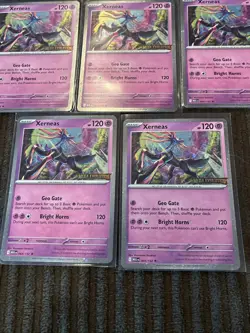 Xerneas 064/132 Stamped Promo Pokemon Mega Evolution Cosmos Holo *LOT OF 8* - Image 4