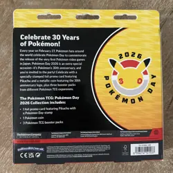 Pokemon Day 2026 Collection Box / Pikachu 30th Anniversary Promo Factory Sealed - Image 2
