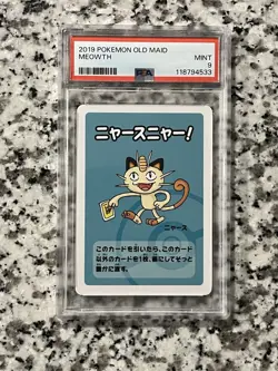 2019 POKEMON OLD MAID MEOWTH PSA 9 - Image 1