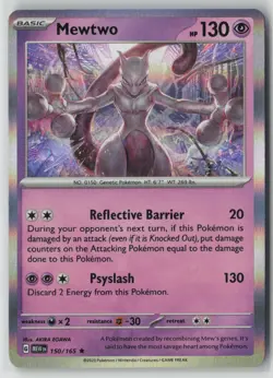 Mewtwo 150/165 Pokemon TCG Sv: Scarlet & Violet 151 Holo Rare (Light Play) LP 1 - Image 1