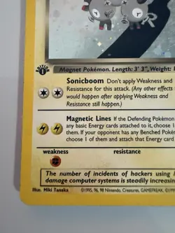Pokemon Team Rocket 1st Edition Dark Magneton Holo 11/82 HP - Image 5