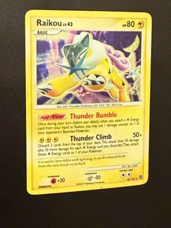 POKEMON TCG Diamond & Pearl - Secret Wonders NM Rare Holo #16/132 RAIKOU 16/132 - Image 3