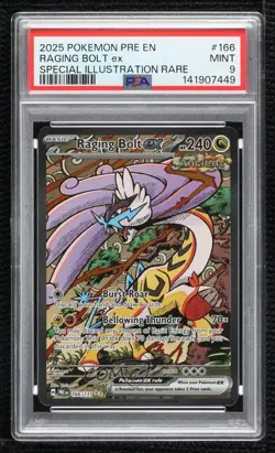 Raging Bolt ex Special Illustration Rare Pokemon Prismatic Evolutions PRE PSA 9 - Image 1