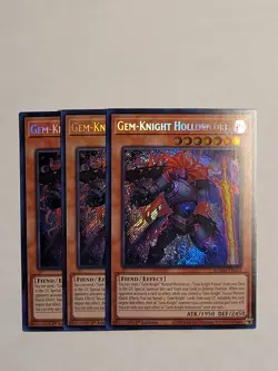 3X Yugioh Gem-Knight Hollowcore BLMM-EN022 1st Edition Secret Rare NM - Image 1