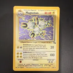Pokemon Magneton Fossil Holo Rare Card 11/62 80 HP English 1999 WOTC Vintage - Image 1