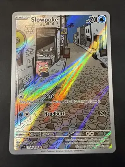 Slowpoke Scarlet & Violet Holo Illustration Card 204/198 Rare Base Set - Image 1