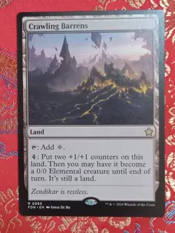 Crawling Barrens Foundations Magic The Gathering Rare Card MTG CCG - Image 1