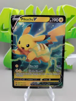 Pikachu V SWSH063 - Black Star Promo - Ultra Rare Holo Pokemon Card Near Mint - Image 1