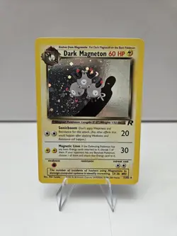 Dark Magneton 11/82 Team Rocket Holo (LP) Vintage Pokemon Card SWIRL - Image 1