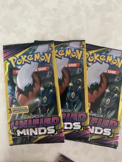 17 Packs - Pokemon Sun & Moon Unified Minds 3 Card Packs - Sealed - Image 3