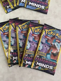 17 Packs - Pokemon Sun & Moon Unified Minds 3 Card Packs - Sealed - Image 4