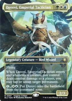 MTG: Bloomburrow Commander: Foil Borderless Derevi, Empyrial Tactician - Image 1