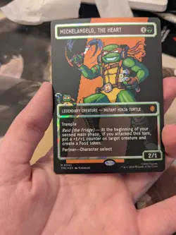 Michelangelo, the Heart (0092) (Borderless) (Surge Foil) Commander: Teenage... - Image 2