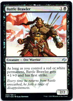 #63 Battle Brawler MTG Fate Reforged Uncommon FOIL - Image 1