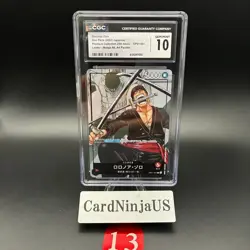 CGC 10 GEM MINT Roronoa Zoro Parallel OP01-001 L 25th Edition ONE PIECE Card 13 - Image 1