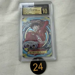 CGC 10 PRISTINE Luffy SR OP07-109 Japanese One Piece Promo Card ONE PIECE 24 - Image 1